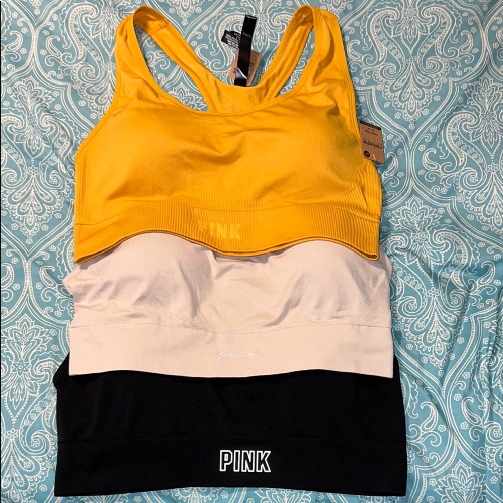 Victoria's Secret PINK Sports Bra Set all NWT XL